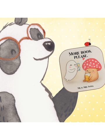Mr. & Mrs. Panda Bierdeckel Gespenst  Prost  Design mit Spruch in Weiß