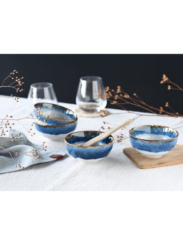 CreaTable Dip-Schalen  Set Steinzeug in Blau