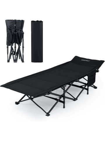 COSTWAY Feldbett klappbar Campingbett in Schwarz