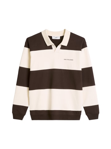 Marc O'Polo DENIM Polo-Sweatshirt relaxed in Dark Brown