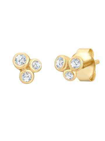 Glanzstücke München Ohrringe aus Sterling Silber mit Zirkonia in gelbgold