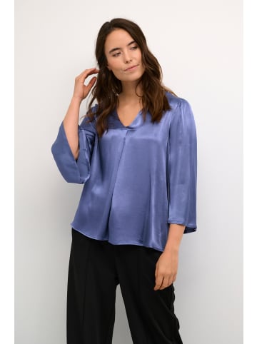 Kaffe Langarm-Bluse KAkaren Regular fit in Blue Indigo