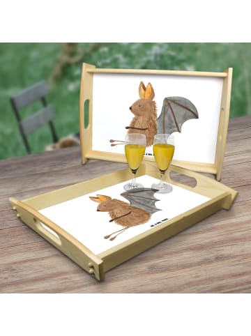 Mr. & Mrs. Panda betttablett Fledermaus Sitzen ohne Spruch in Weiß