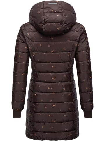 ragwear Steppjacke Tiasa Long in Dark Choco