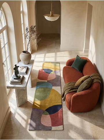 KADIMA DESIGN Eleganter Wohnzimmer-Teppich aus 100% Wolle in Multi