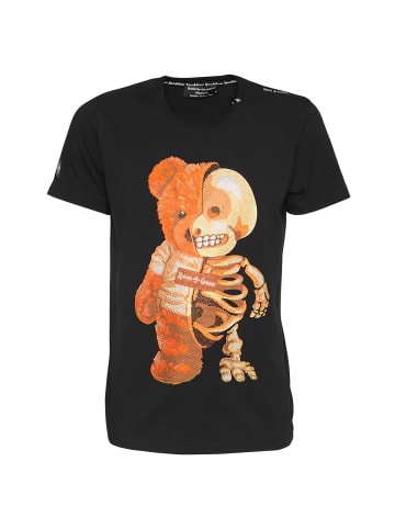 Roberto Geissini Half Bear T-Shirt Schwarz Unisex