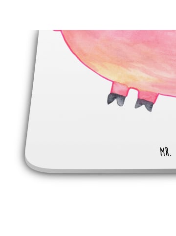 Mr. & Mrs. Panda Tischuntersetzer Einhorn Schwein ohne Spruch in Weiß