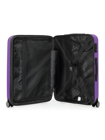 Hauptstadtkoffer Spree - 3er Koffer-Set Trolley Gepäckset, TSA, 4 Rollen (S, M & L) in Aubergine