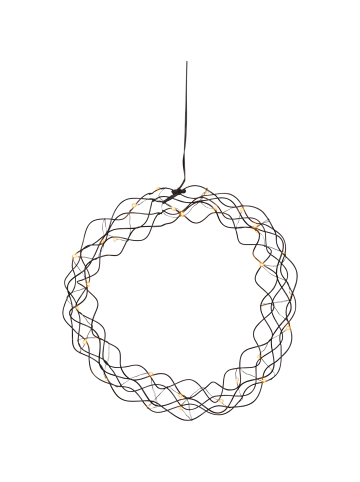 STAR Trading LED Dekokranz, schwarz, Ø 30cm in Schwarz