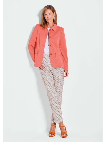 GOLDNER Kurzgröße:  Leichte Jacke mit Stehkragen in blau in koralle