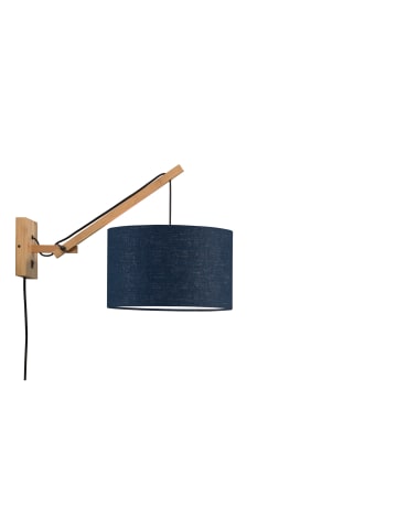 GOOD&MOJO Wandlampe Andes - Bambus/Blau - 50x32x45cm