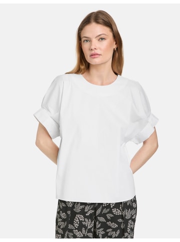 TAIFUN Bluse Kurzarm in Offwhite