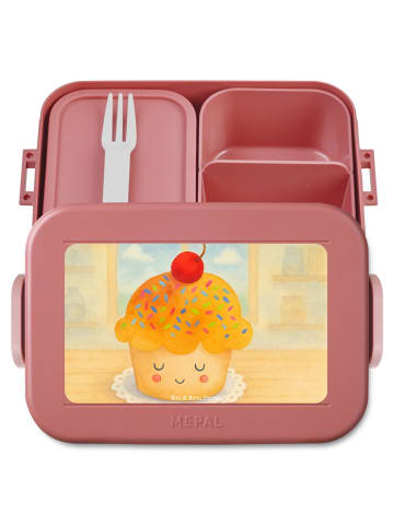 Mr. & Mrs. Panda Bento Box Cupcake Design ohne Spruch in Rot Pastell