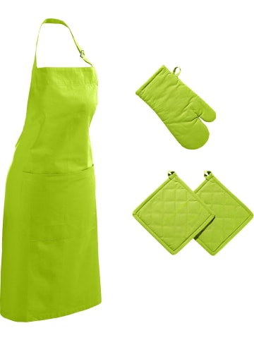 REDBEST Baumwolle Küchen-Set 4-tlg. Seattle in apfelgrün