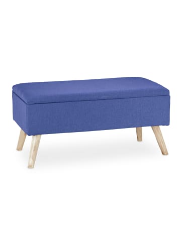 relaxdays Sitzbank in Blau - (B)79,5x (H)39,5 x (T)39,5 cm