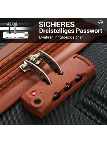 ABRIHOME Hartschalenkoffer Set, Handgepäck 4 Rollen, in Schwarz und Braun