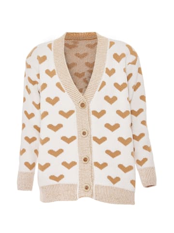 Poomi Damen Strickjacke in Beige
