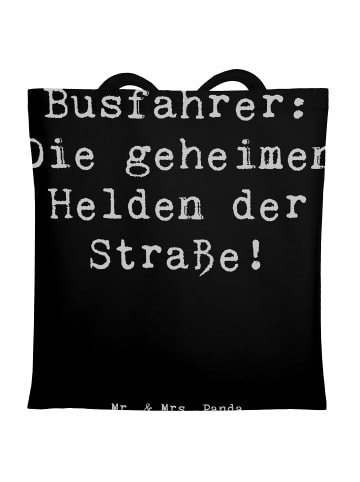 Mr. & Mrs. Panda Tote Bag Spruch Busfahrer Helden mit Spruch in Schwarz