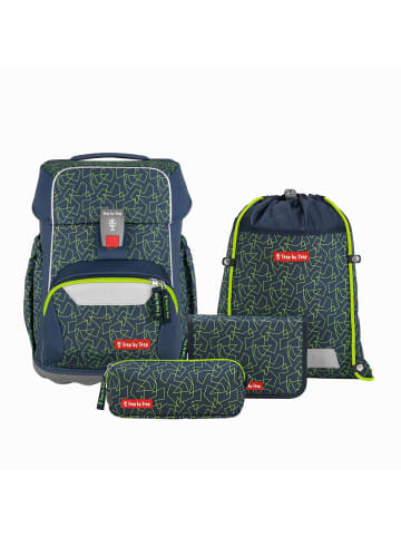 Step by Step Step by Step BASIS Schulranzen-Set „Green Geometric“, 4-teilig