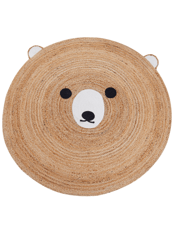 Beliani Kinderteppich KOSALAR in Beige - (W) 120 x (L) 120 cm