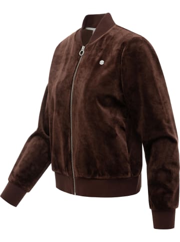 ragwear Sweatjacke Doron Embossed in Dark Choco