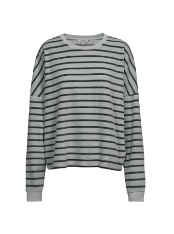 Herrlicher SMILA JERSEY VELOUR STRIPED Sweatshirt in GREY