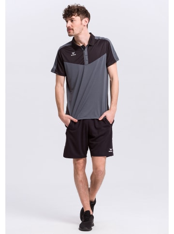 erima Herren Squad Poloshirt in schwarz/slate grey