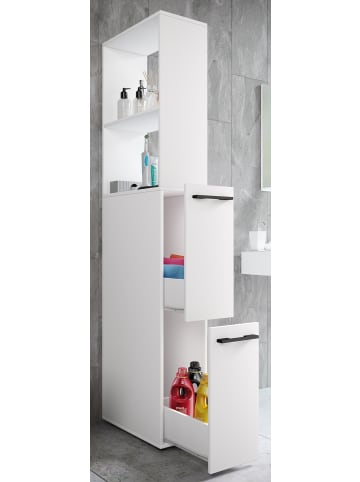 VCM  Holz Badmöbel Nischenschrank Schublade Sadilo XL in Weiß