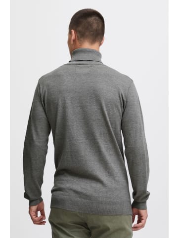 INDICODE Rollkragenpullover IDErnetto 35425MM Rollkragenpulli mit abgesetztem Strickmuster in Grau