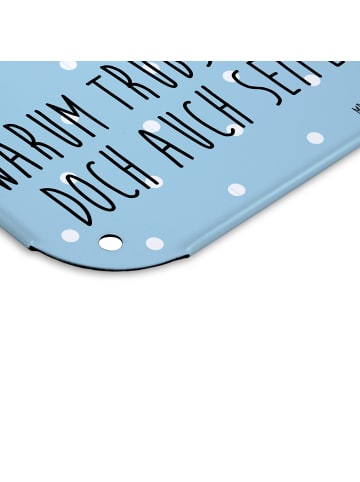 Mr. & Mrs. Panda Schild Bär Seifenblasen mit Spruch in Blau Pastell