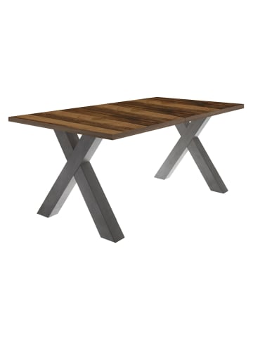58 aufm Kessel ESSTISCH ausziehbar Eike 3 160 x 90 x 75 Esszimmertisch Graphit/Plankeneiche