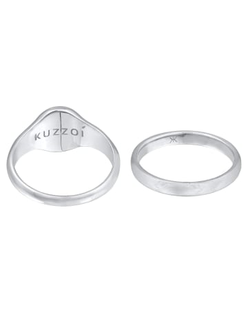 KUZZOI Ring für Herren in silber