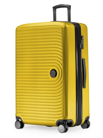Hauptstadtkoffer Mitte - Großer Reisekoffer Trolley 77cm XXL Erweiterung TSA 130L in Gelb
