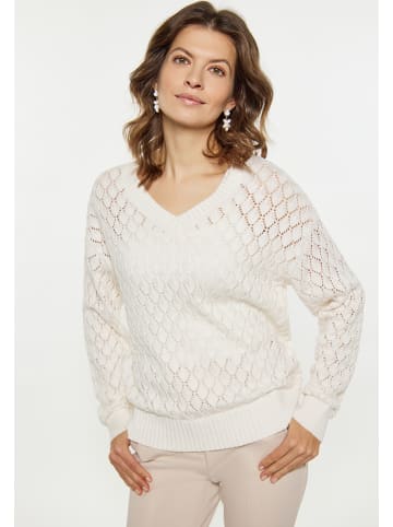 Usha Damen Pullover in WOLLWEISS