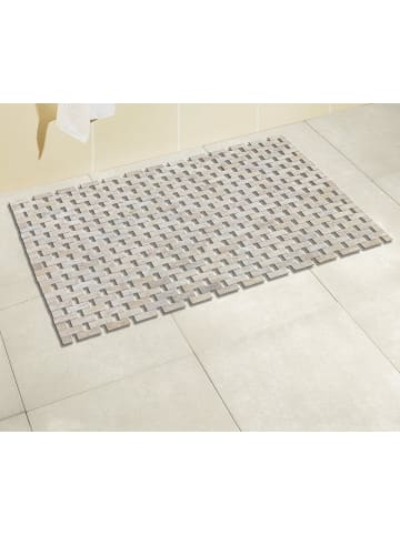 Wenko Bamboo Badteppich in Beige, (B) 50 x (H) 80 cm
