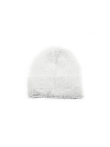 Faera Kuschelige Wollmütze für kalte Tage mit Innenfutter OneSize Unisex in Weiß