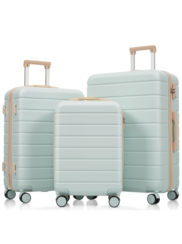 ABRIHOME Kofferset in Grün 3-teilig mit Spinner Rädern und TSA Schloss