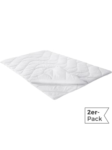 Erwin Müller Textilfaser Vier-Jahreszeiten-Bett 2er-Pack Lech in weiß