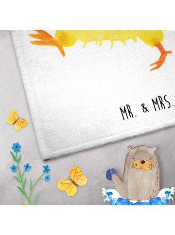 Mr. & Mrs. Panda Baumwollhandtuch Küken Wander ohne Spruch in Weiß