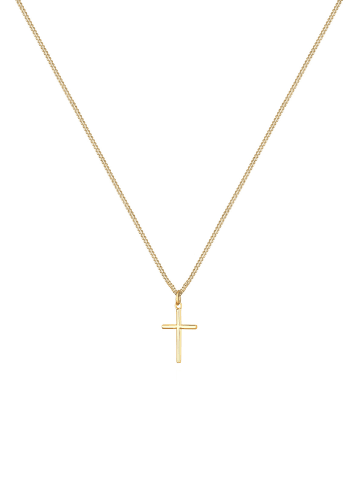 Elli Halskette 925 Sterling Silber Kreuz in Gold