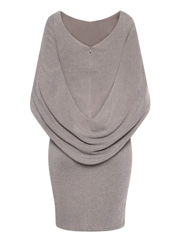 Vera Mont Cocktailkleid im Glitzer-Look in Taupe/Silver