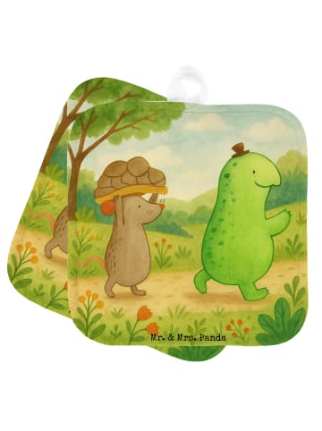 Mr. & Mrs. Panda Topfuntersetzer Schildkröte Maus Design ohne Sp... in Weiß