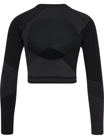 Hummel Longsleeve "Unity Seamless Crop T-Shirt Longsleeve" in Schwarz
