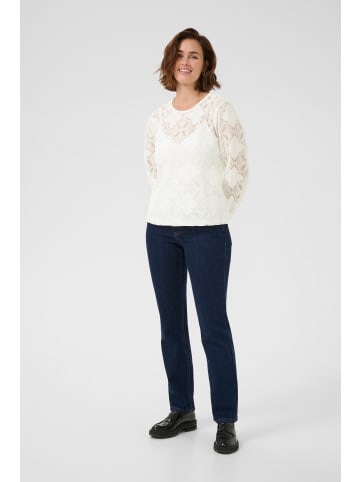 Kaffe Langarm-Bluse KAlaila Regular fit in Chalk