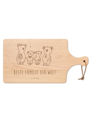 Mr. & Mrs. Panda Schneidebrett Holz Koala Familie zwei mit Spruch in Transparent
