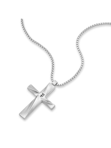 Police Herren-Halskette Contorto Edelstahl Silber