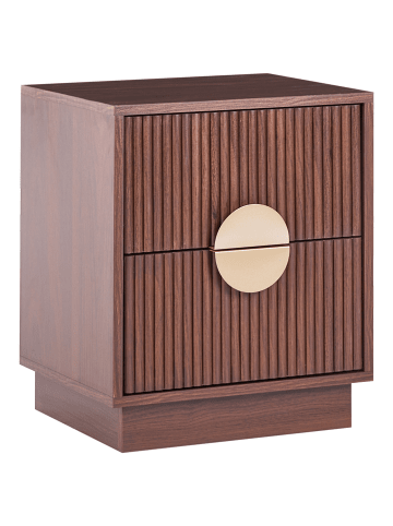 Beliani Nachttisch NUMURKAH in Braun - (W) 42 x (H) 50 x (L) 38 cm