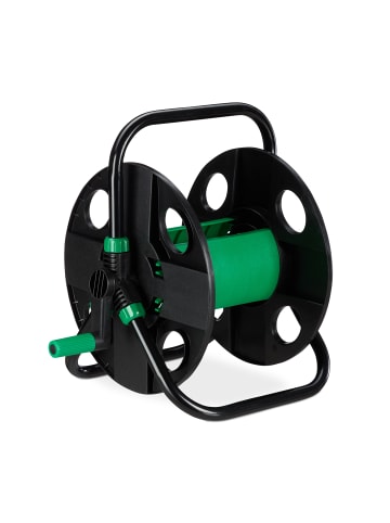 relaxdays Schlauchtrommel in Schwarz-Grün