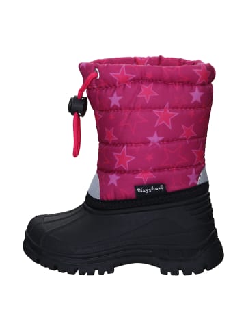 Playshoes Winter-Bootie Sterne in Pink