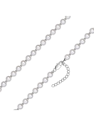 True Rebels Kette aus Edelstahl mit Muschelkernperle in weiß